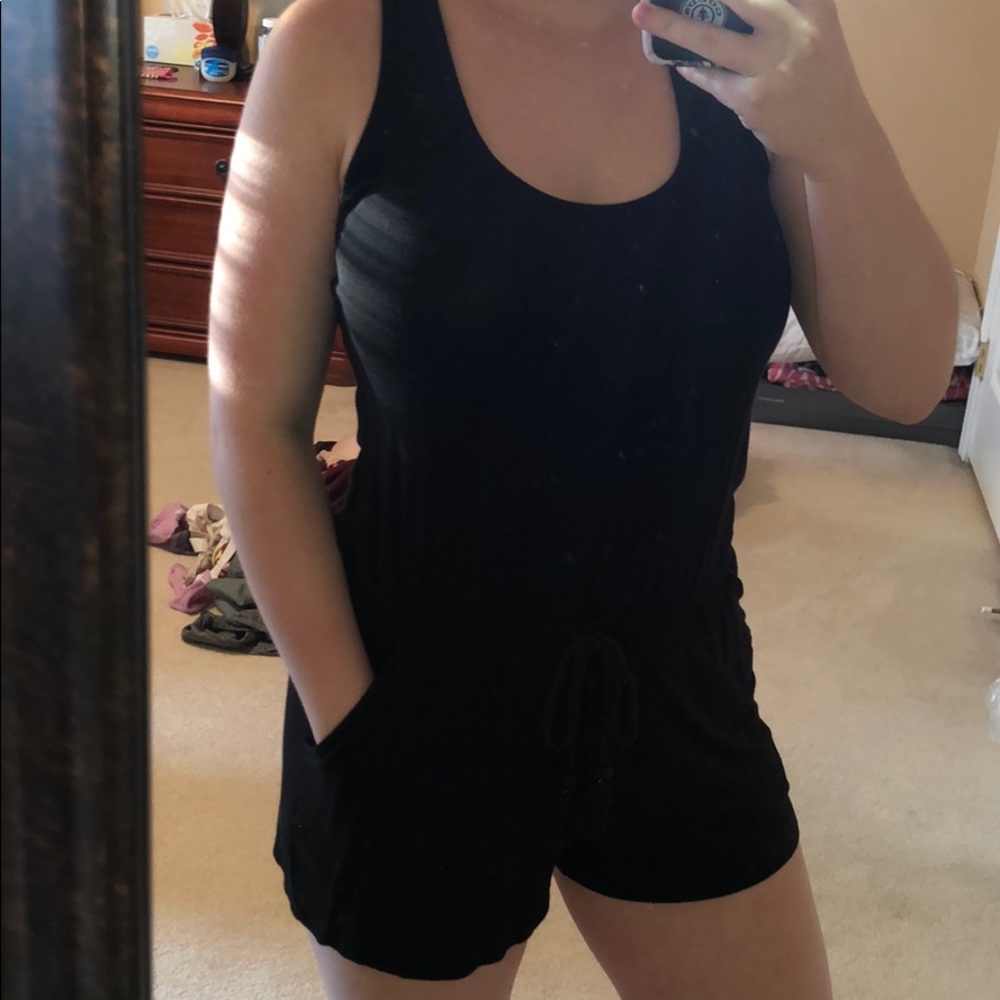 Aerie black halter romper